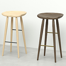 Табурет барний круглий стілець Skat дерев `яний барна табуретка барні стільці стільчики для барної стійки кухні кафе 650 мм, фото 4