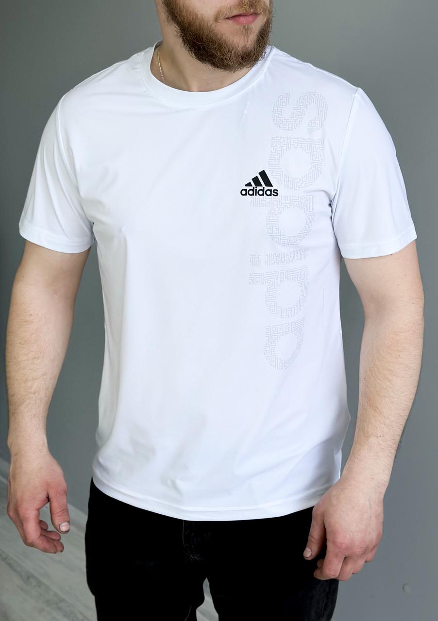 Спортивна футболка Адіас чоловіча біла футболка Adidas