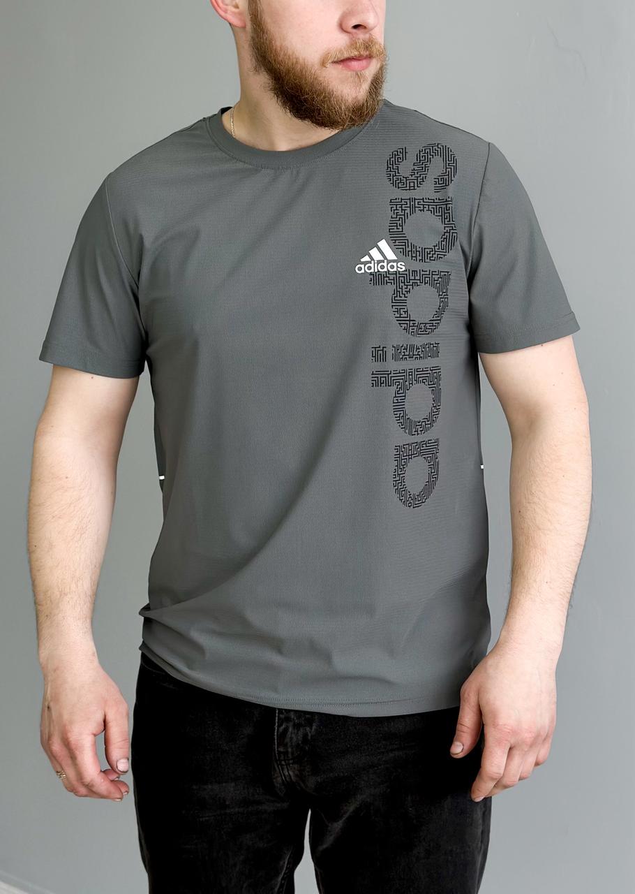 Чоловіча спортивна футболка Adidas сіра футболка Адідас