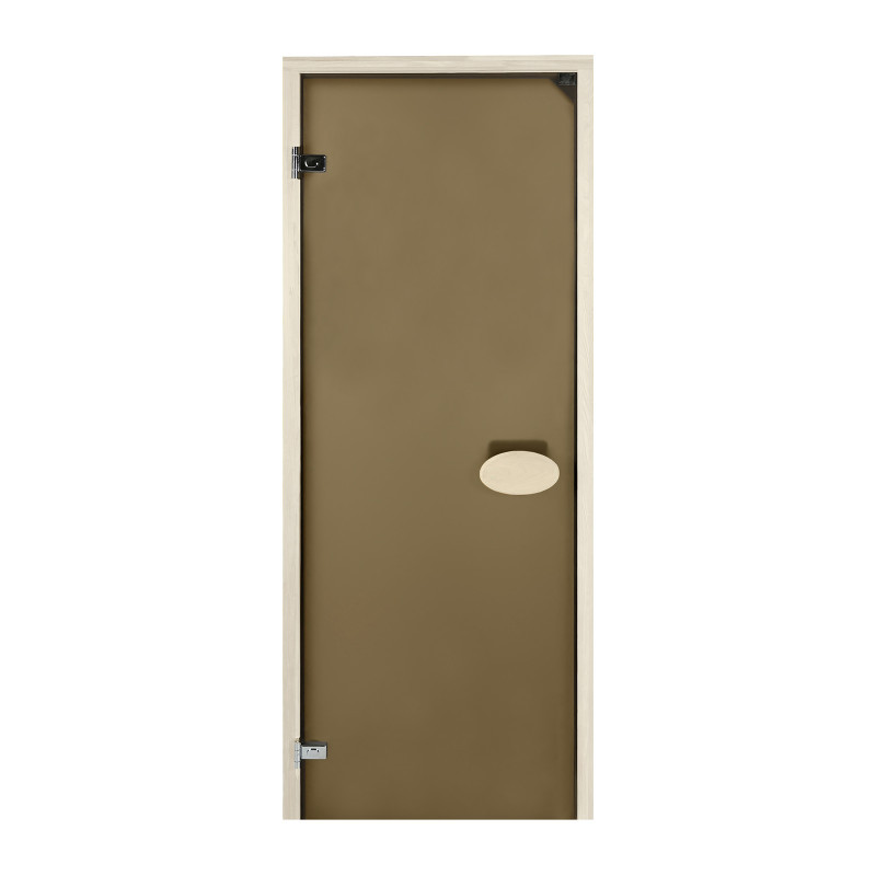 Двері для сауни PAL 80*190 см матова бронза 8 мм, фото 1