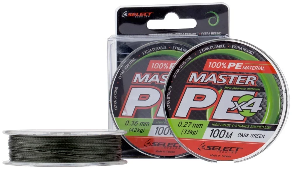 Шнур Select Master PE 100m (темн.-зел.) 0.27mm 33kg