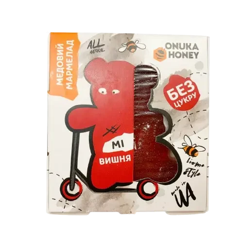 Мармелад натуральний на меду "Мі" (вишня), 100 г, ТМ ONUKA HONEY