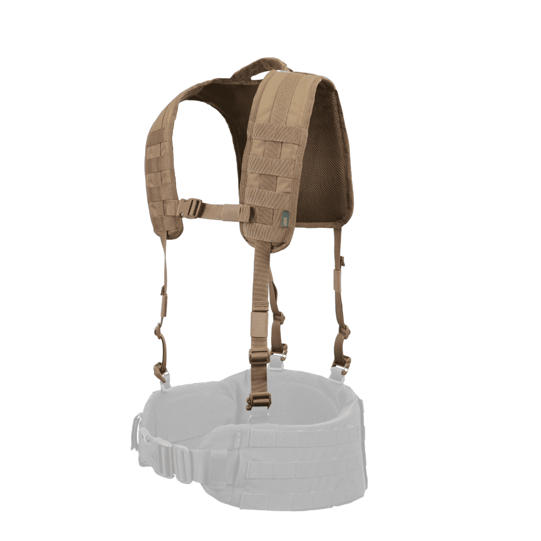 М'які лямки для ремінно-плечової системи (РПС) Kiborg Cordura 1000D + 3D-сітка товщиною 3 мм Койот, фото 1