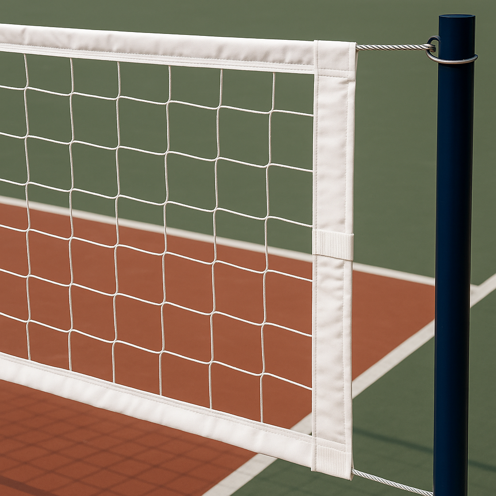 Сітка волейбольна «ПРЕМІУМ 10 НОРМА» з тросом, біла, фото 1