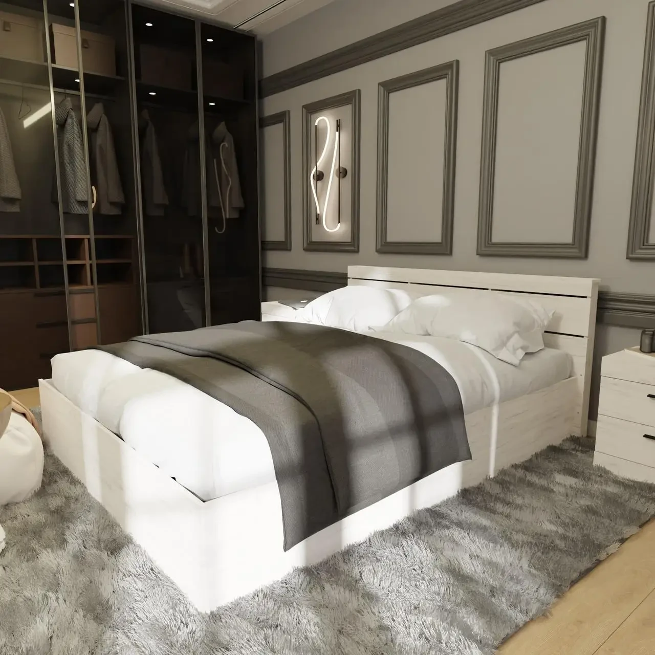 Двоспальне ліжко Соната-1400 дерев'яне Еверест 140х200 см