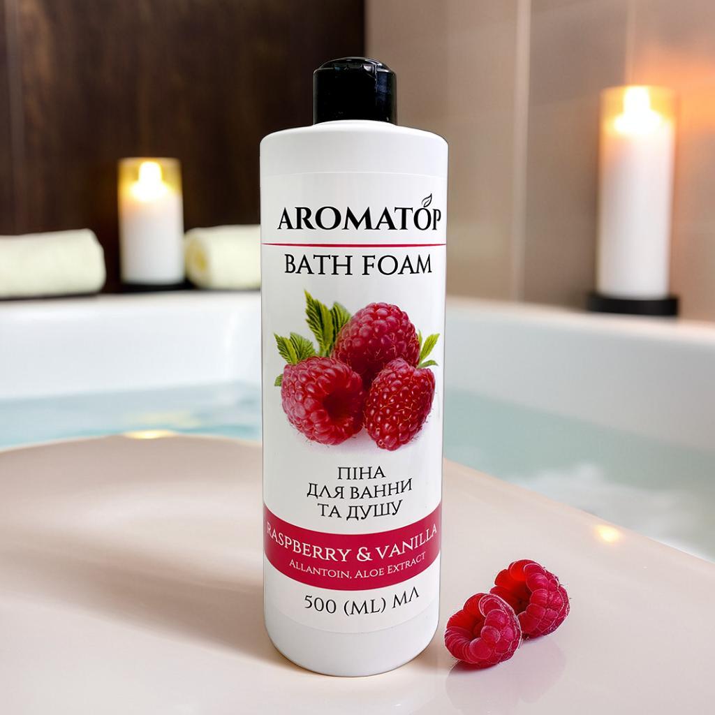 Піна для ванни та душу Малина-Ваніль Aromatop 500 мл, фото 1