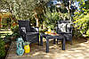 Комплект садових меблів Keter Rosario balcony set, графіт - прохолодний сірий, фото 7