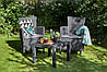 Комплект садових меблів Keter Rosario balcony set, графіт - прохолодний сірий, фото 8