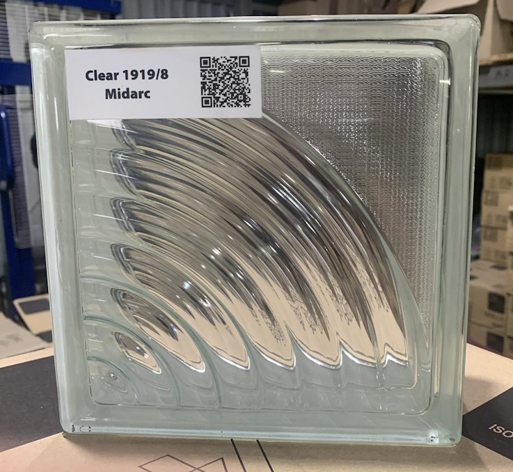 Склоблок  Clear Midarc безкольоровий 190х190х80 мм