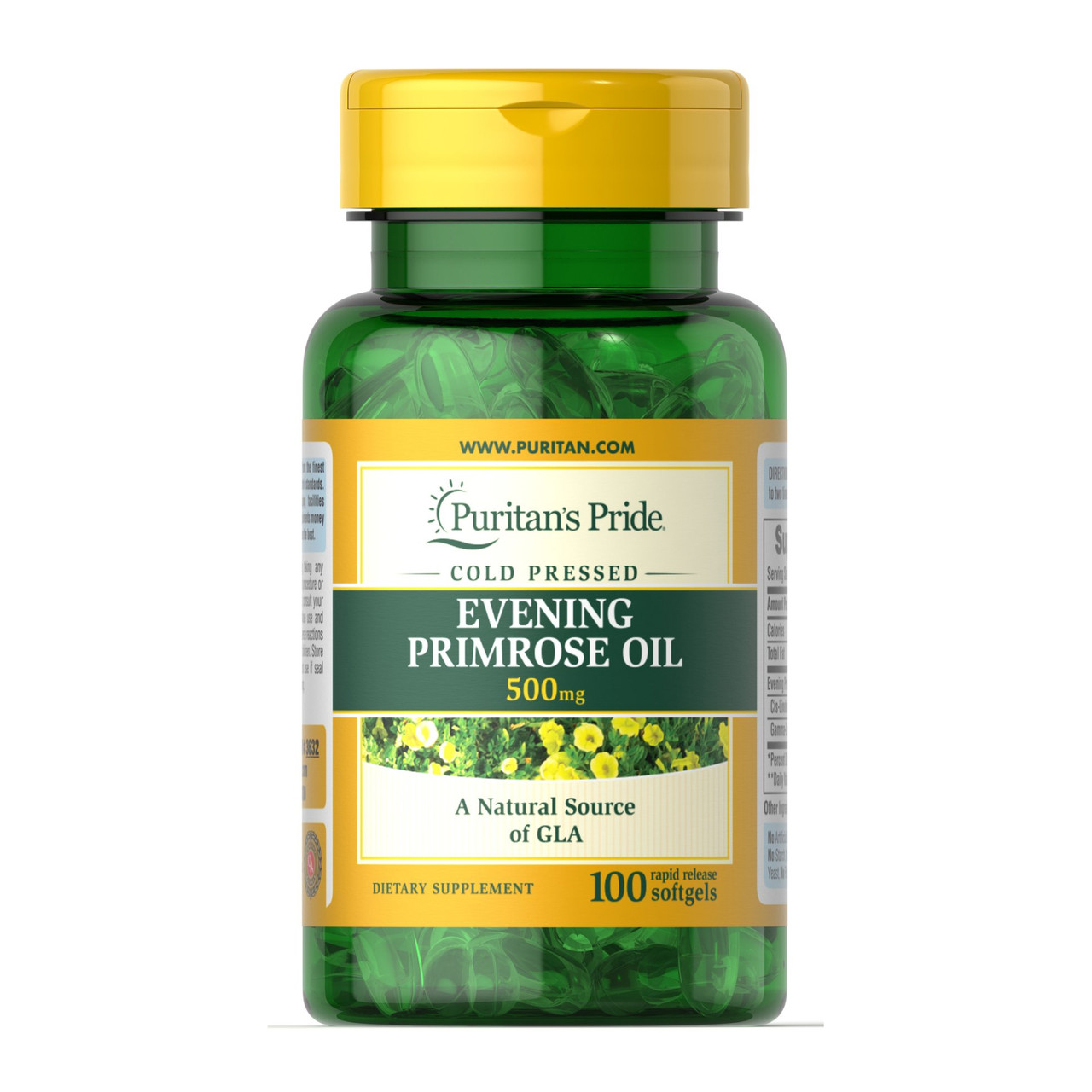 Додаток: Evening Primrose Oil 500 mg з GLA - 100 Softgels, фото 1
