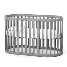 Ліжечко-колиска з дерева для немовлят 70х140 Рим з розширенням Верес капучино