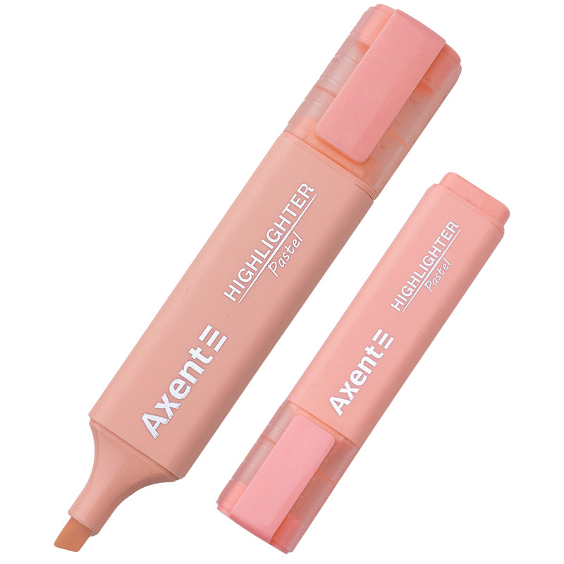 Маркер текстовий Axent  Highlighter 2537-24, 1-5 мм, клиноподібний, пастель рожевий