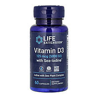 Vit D3 with Sea-Iodine™ 125 mcg (5000 IU) - 60 caps