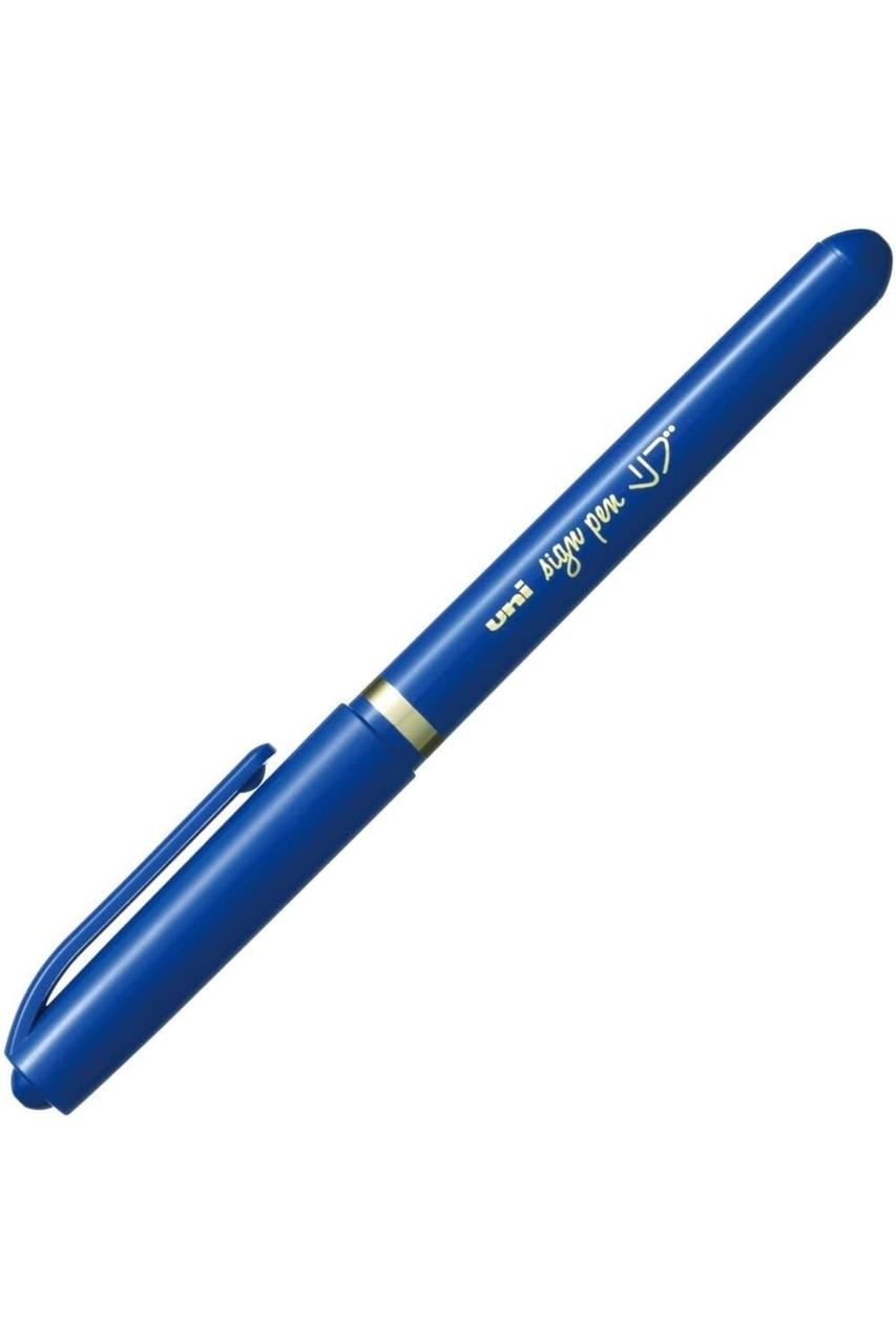 Ручка Mitsubishi sign pen, 0,7 мм, синій, фото 1