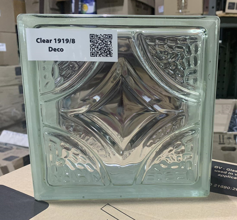 Склоблок  Clear Deco безкольоровий 190х190х80 мм, фото 1