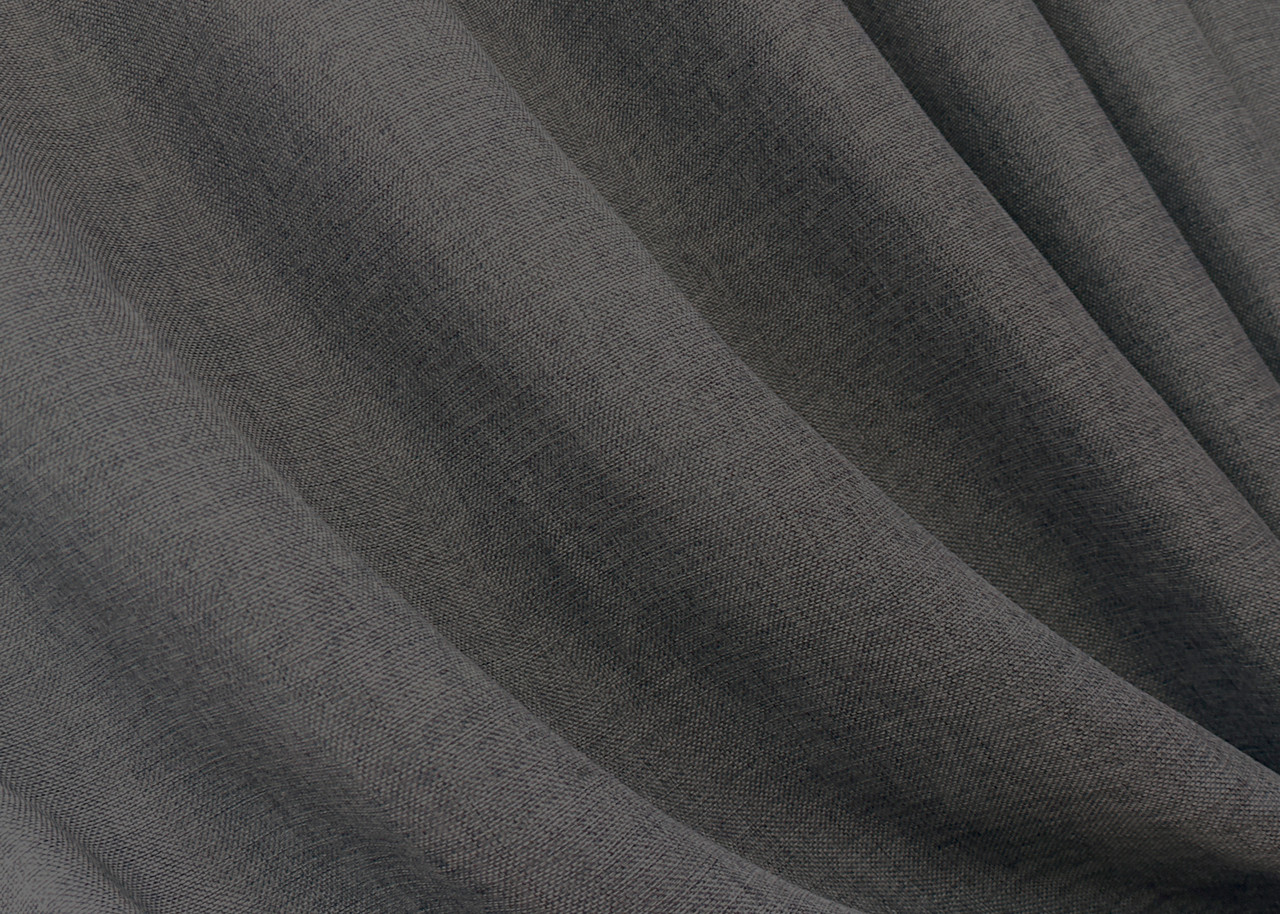 Однотонна тканина, льон, "Льон Мішковина". Колір графітовий. Код 1140ш, фото 1