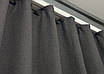 Комплект штор (2шт. 1,5х2,8м.) колекція "Льон Мішковина". Колір графітовий. Код 1140ш 30-961, фото 9