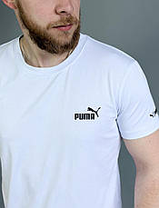 Чоловіча футболка Puma спортивна футболка Пума біла, фото 4