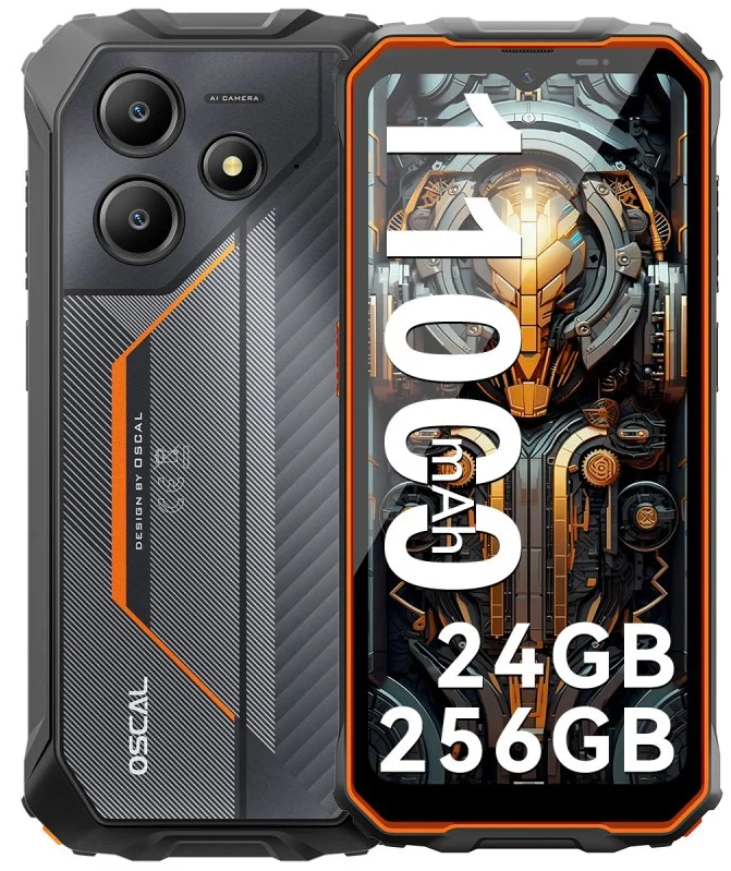 Смартфон Blackview OSCAL MARINE 2 Orange 8/256gb NFC 11000mAh Android 15 + ремінець