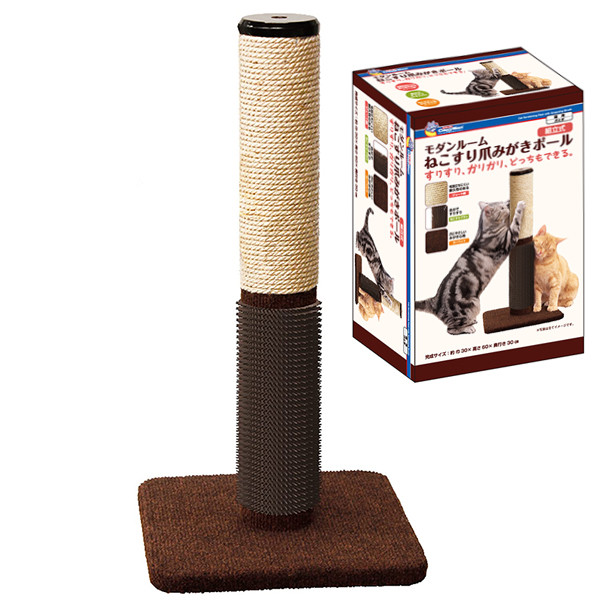 Стовпчик з масажною щіткою CattyMan Scratcher Massage Poll кігтеточка для котів