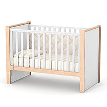 Ліжечко-колиска з ДСП і шпонованої фанери для немовлят ЛД7 біло-буковий Верес