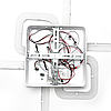 Керована світлодіодна LED люстра OVAL 80W 4S біла WHITE Luminaria з пультом ДУ 220V IP20 8000Lm 725×423×55мм, фото 4