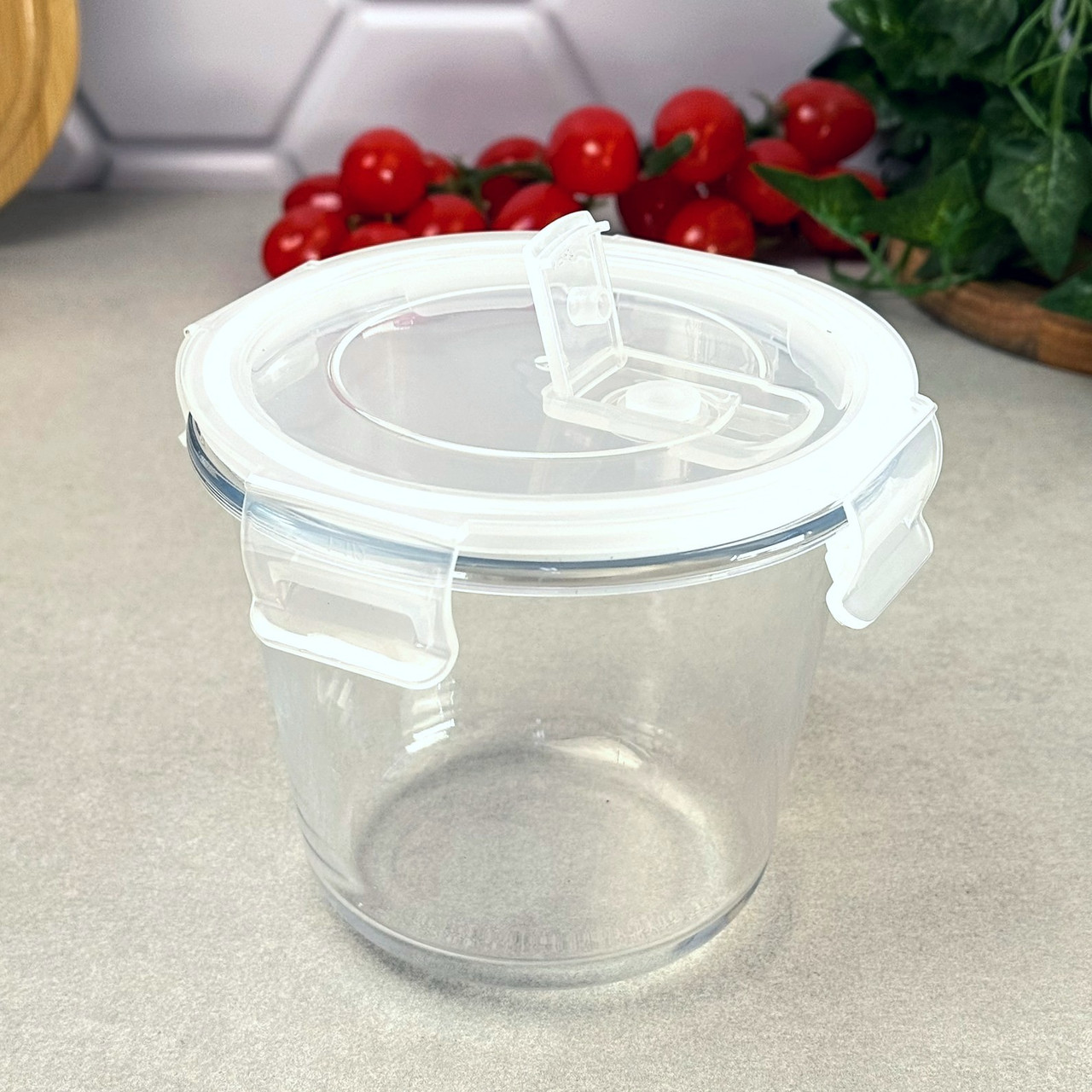 Судок для зберігання круглий із кришкою 700 мл високий