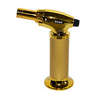 Газовий пальник DONGDOND DD-600, Золотий, турбогорілка з п'єзопідпалом для розпалювання мангалу, кулінарії.