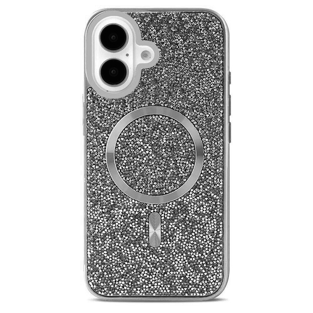 Чохол накладка Swarovski Case with MagSafe для Apple iPhone 16 Titanium Grey (Срібний), фото 1