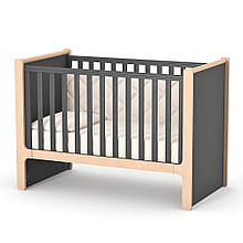 Ліжечко-колиска з ДСП і шпонованої фанери для немовлят ЛД7 темно-сірий Верес