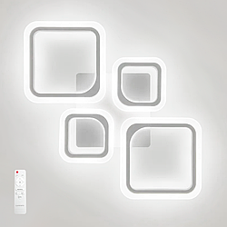 Керована світлодіодна LED люстра OVAL 80W 4S біла WHITE Luminaria з пультом ДУ 220V IP20 8000Lm 725×423×55мм