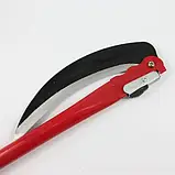 Складана коса з металевою круглою ручкою для саду та дачі 50 см, фото 7