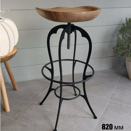 Барний стілець табурет Loft дерев `яний в стилі лофт барні стільці високі стільчики для барної стійки кухні кафе 820 мм, фото 1