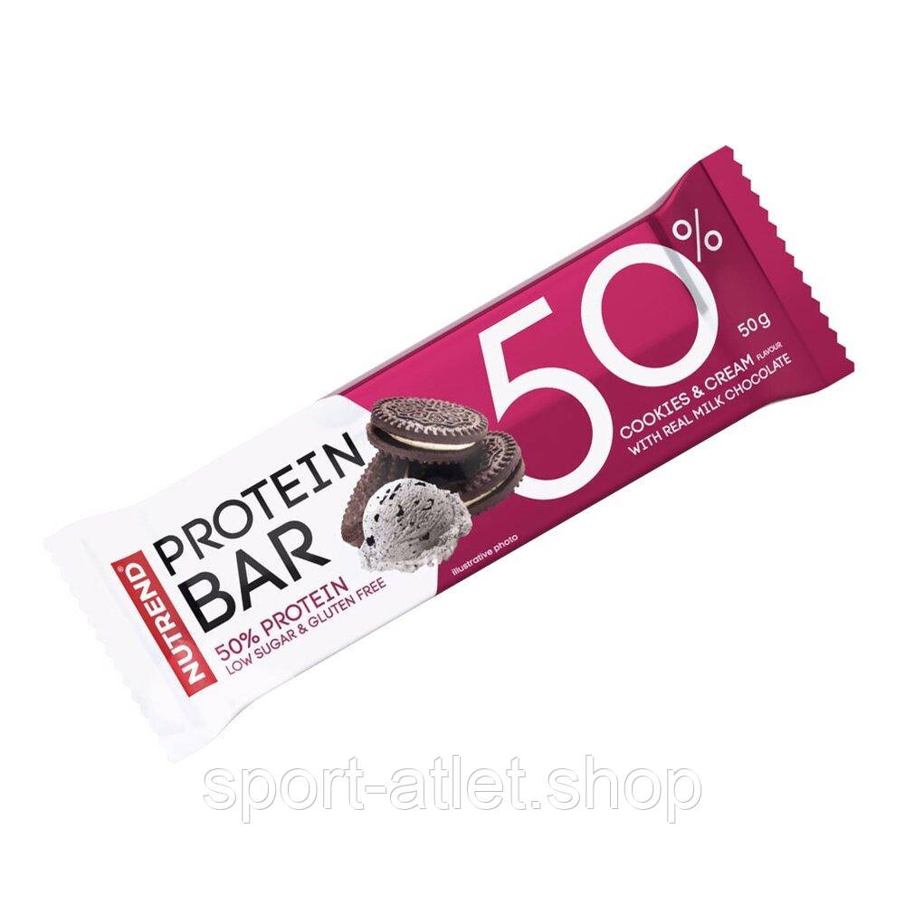 Батончик Nutrend Protein Bar 50%, 50 грам Печиво-крем