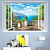 Інтер'єрна наклейка на стіну з 3d ефектом самоклеюча 125 х 80 см "синє море", фото 2