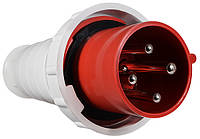 Силова вилка 3P+PE 125А 400В переносна IP67 червона [A0080010010] ВП (044) АСКО