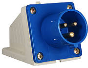 Силова вилка 2P+PE 16А 230В стаціонарна IP44 синя [A0080060001] ВС (513) АСКО