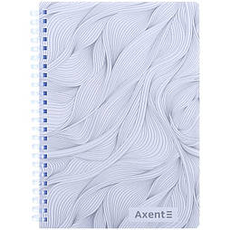 Блокнот на спіралі пласт. обкл., А5, 80 арк.,кл., блакитний