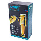 Акумуляторна машинка для стрижки волосся + 4 насадки, USB, VGR V-678 / Професійна машинка-триммер для волосся, фото 9