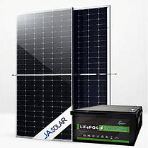 Придбай до інвертора! Монокристалічна сонячна панель JА Solar 615 Вт+LiFePO4 акумулятор 24В 100А/год(кабель), фото 3