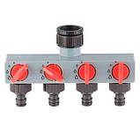 Колектор Aqualin 27208 на 4 лінії на таймер поливу (007308), фото 3