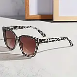 Жіночі сонцезахисні окуляри в стилі "Котяче Око", сірий, фото 2