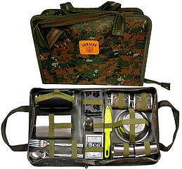 Подарунковий туристичний набір 15в1 у камуфляжному кейсі Україна Гранд Презент FB-B