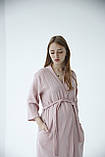 Халат мусліновий для вагітних Pregnant Style Josephine 44 Рожевий, фото 6