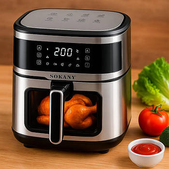 Аерофритниця мультипіч на 8,5л, 1800Вт, SK-10050 / Аерогриль з таймером / Фритюрниця без олії