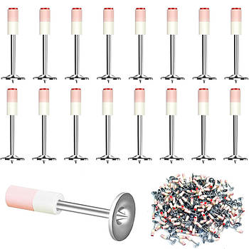 100шт Монтажні цвяхи піроксилінові 7,3x27мм, шайба 16мм / Цвяхи для ручного цвяхозабивного пістолета