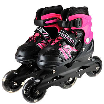 Розсувні ролики для дорослих, 39-42р, Speed Power, Малинові / Роликові ковзани / Швидкісні ролики