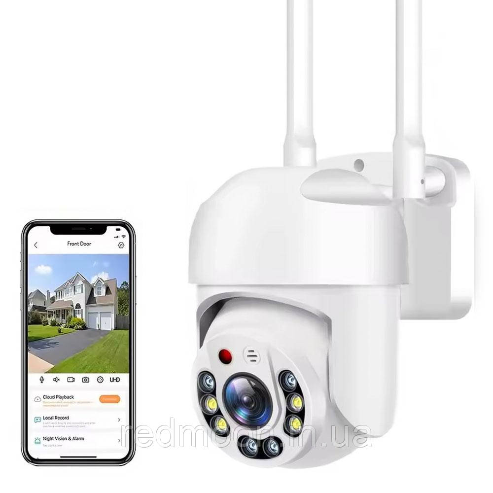 Вулична Wifi камера відеоспостереження 4Мп, Full HD, V3 / Поворотна IP камера / Вай фай камера спостереження