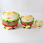 М'яка іграшка Песик-бургер 35см / Бургер іграшка / Іграшка подушка / Подушка песик / Подушка обіймашка, фото 7