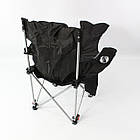 Кемпінгове складне крісло з підніжкою (163×88×54см) / Крісло ліжко / Туристичне крісло шезлонг, фото 5